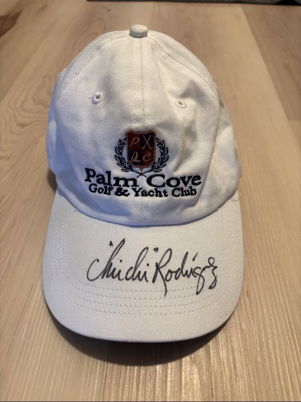 Chi Chi Rodriguez Autographed Palm Cove Golf & Yacht Club White Cap